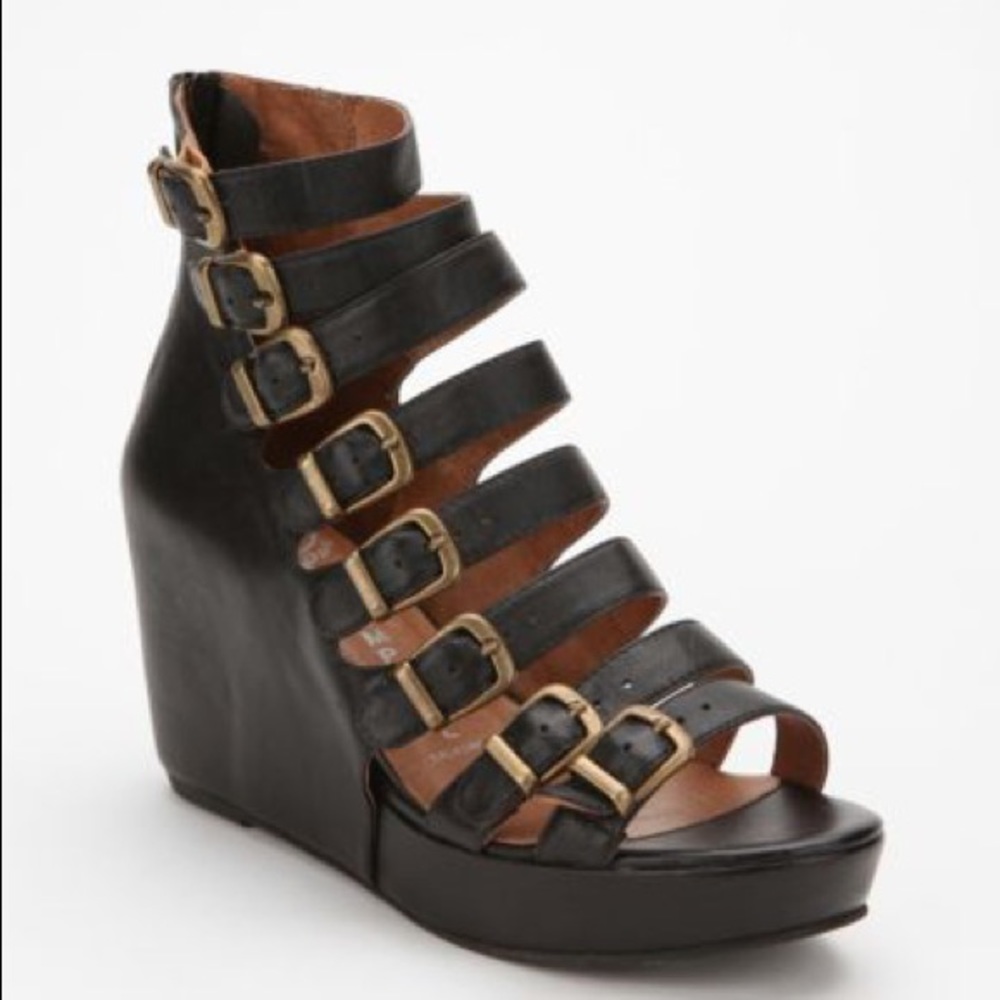 ISO Jeffrey Campbell strappy wedges